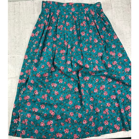 Floral Teal Midi Dress - Picture 6 of 10